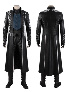 Lotto di scarpe frangivento Devil May Cry 5 Vergil Guanto gilet costume cosplay uomo - Foto 1 di 13