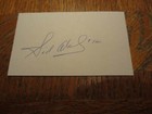 Sid Abel Signed Index Card NHL Hockey HOF Detroit Redwings Autographed