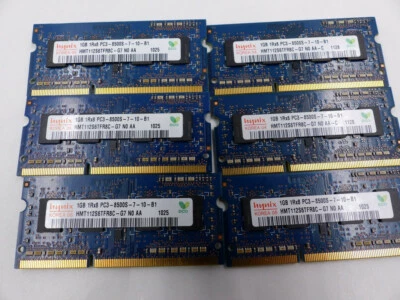 6* HYNIX 1GB (6GB) 1RX8 PC3-8500S-7-10-B1 MEMORY SETS HMT112S6RFT8C-G7 N0 AA 025 - Image 1 of 2