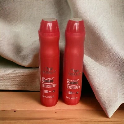 2X Wella Brilliance Shampoo For Coarse Hair 10.1 oz Hair Care Original Formula Foto 1 de 2