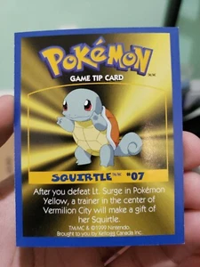 Pokemon: SQUIRTLE #07 [Spieltippkarte] [Kellogg's Canada Müsli Promo (1999)] Neuwertig - Bild 1 von 3