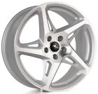 Alloy Wheels 18&quot; River R4 Silver Polished Face For Volvo S80 [Mk1] 99-06