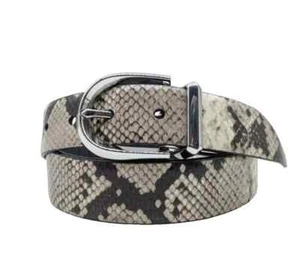 Michael Kors Women's Leather Belt Reversible Snakeskin Print to Logo sz. Small - Picture 1 of 4