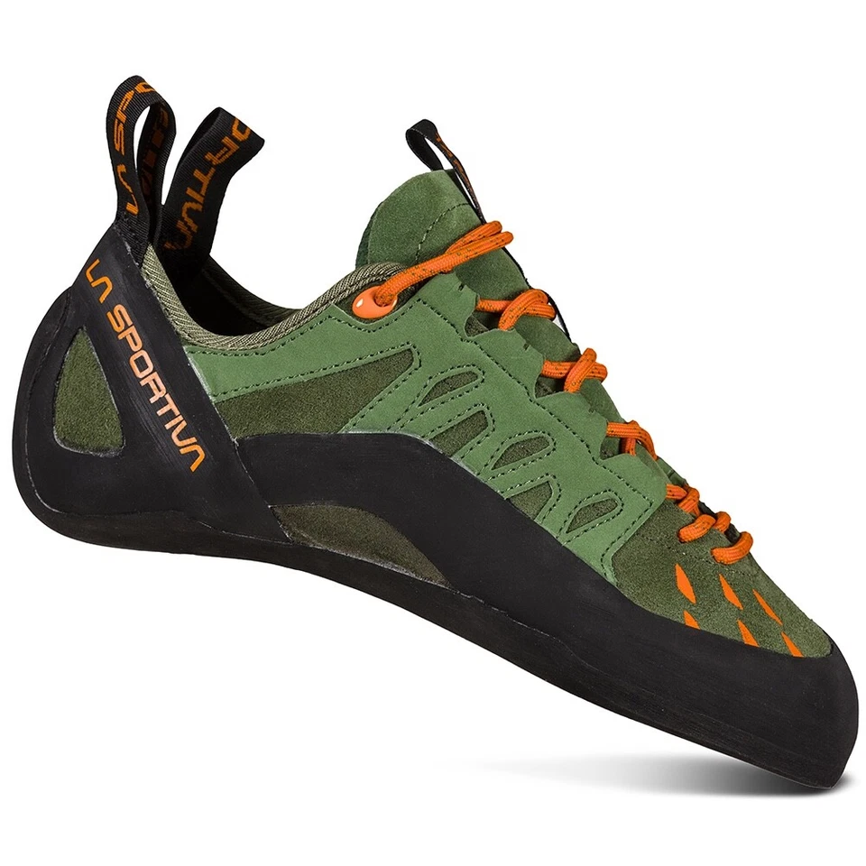 La Sportiva Tarantulace Men's Climbing Shoes Size US 10.5, EUR 43.5, Olive/Tiger - Image 1 of 4