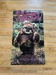 Vintage Return of the Jedi Ewok Poster 20" X 35" Pizza Hut Double Sided Rough - Picture 1 of 15