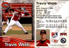 Travis Webb 2011 Carolina Mudcats #30 Card *AutographDen*