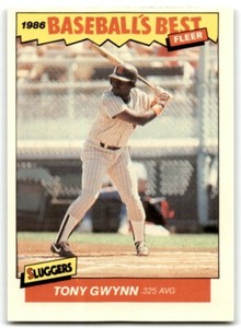 1986 FLEER BASEBALL'S BEST SLUGGERS VS. PITCHERS TONY GWYNN SAN DIEGO PADRES #15