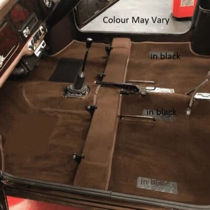 Classic Mini Heritage Premium Tufted Brown Carpet Set - RHD Mk3 on (Saloon) - Picture 1 of 2