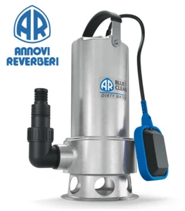 POMPA SOMMERSA IN ACCIAIO INOX 1100W AD IMMERSIONE PER ACQUE SCURE SPORCHE NERE - Foto 1 di 4
