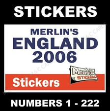 Merlin's 2006 England World Cup Football Stickers  #1 - 222