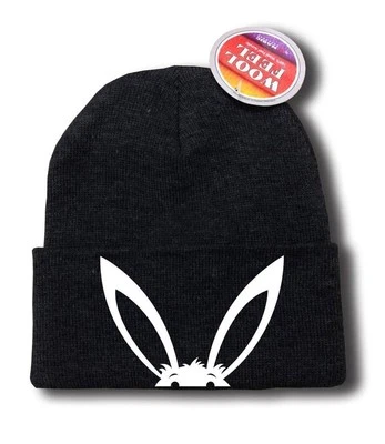 NEW MEN'S WOMEN'S PRINTED BUNNY Snowboard HIP HOP Ski Long Beanie HAT ONE SIZE - Image 1 of 4
