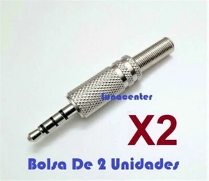 Clavija Conector Jack Macho Ø 3,5 mm - 4 Contactos - Metalico - Bolsa 2 Unidades - Imagen 1 de 4
