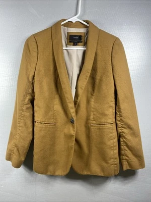 Blazer para mujer J.Crew Camel Parke en franela de lana talla 4 Foto 1 de 4