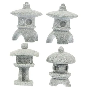 Miniature Stone Lantern Pagoda Japanese Style Pagoda Lantern Statue Mini Zen - Picture 1 of 8