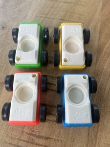Vintage Fisher Price Garage Cars Replacement Full Set Of 4 Cars - Picture 1 of 6
