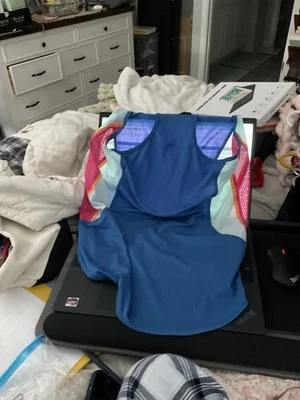 Camiseta sin mangas FILA Sport para mujer espalda deportiva talla S rosa azul amarillo Foto 1 de 2