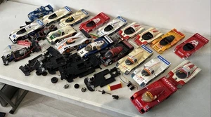 COLLECTION OF SCALEXTRIC 1/32 LE MANS TYPE SLOT CAR BODIES CHASSIS ETC - Picture 1 of 16