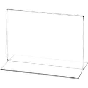Plymor Clear Acrylic Sign Display / Literature Holder (Bottom-Load), 6" W x 4" H - Picture 1 of 1
