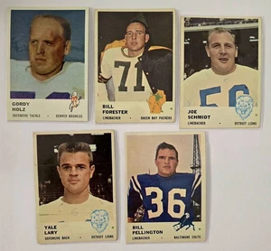 1961 🏈 Fleer Football, 5 Card Lot, Yale Larry, Bill Pellington, Others - Picture 1 of 4