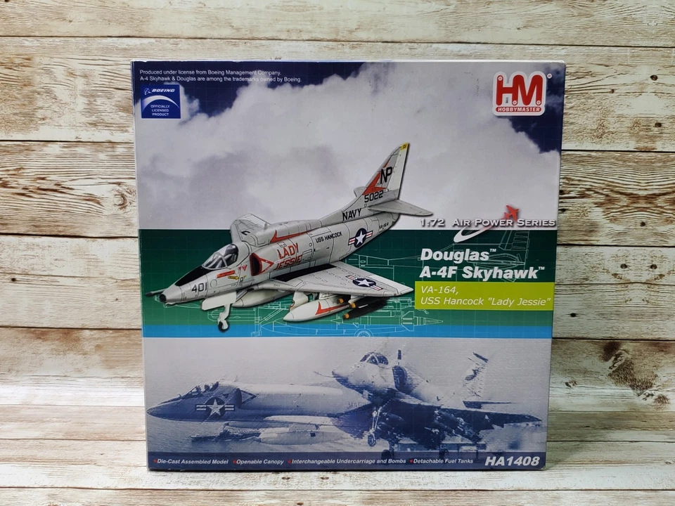 Hobby Master 1/72 HA1408 Douglas A-4F Skyhawk USS Hancock Lady Jessie incompleto Foto 1 de 4