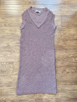 Vestido midi Free People Beach G2G Getaway talla S marrón tostado suéter tejido Foto 1 de 4