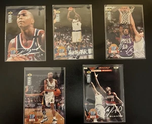 1994-95 NBA UPPER DECK Collector’s Choice Silver Auto LOT Warriors Bucs Pacers - Picture 1 of 2
