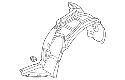 Forro guardabarros original Audi 8V0-821-172-J Foto 1 de 2