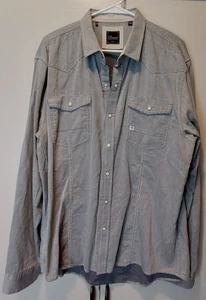 Camisa 7 Diamantes Para Hombre XXL 4 Vías Elastizada Estampado Geométrico Perla A Presión - Imagen 1 de 8