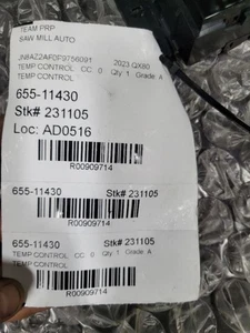 QX80 2023 Temperature Control 909714 - Picture 1 of 14