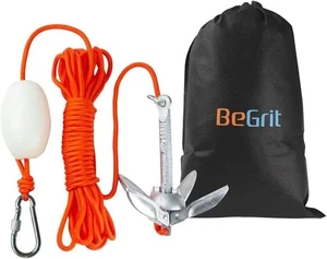 Kayak Canoe Jet Ski Sup Paddle Board Folding Grapnel Anchor Kit 1.5 Lb With Rope - Picture 1 of 15