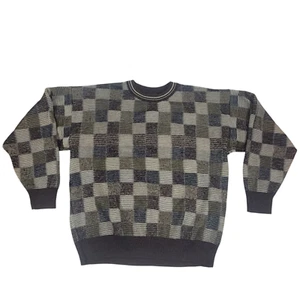 Suéter De Colección Estilo Coogi Para Hombres Patchwork Cellini Talla XLT 90s Tono Tierra M - Imagen 1 de 7