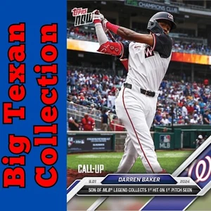 2024 Topps Now Darren Baker #626 Washington Nationals Call Up RC ⚾️🤠 PR 3920 - Picture 1 of 2
