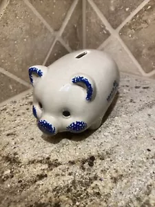 "Cochera vintage tapón de goma de gres blanco azul vintage 6"" x 3,5""" - Imagen 1 de 12