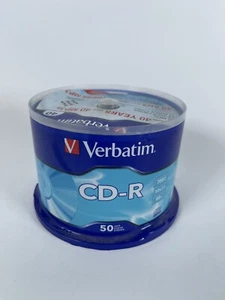 50 VERBATIM CD-R CDR 700MB 52X Logo Branded 80min Media Disc 94691 - Picture 1 of 4