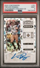 PSA 9 Trevor Penning 2022 Contenders Rookie Ticket Cracked Ice Auto 19/22 Saints