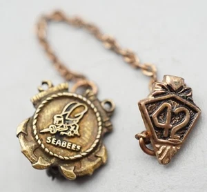 WWII 1942 Marina Militare CBs Seabees Home Front Spille Sweetheart - Foto 1 di 2