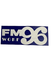 Vintage WOKF 96 FM Radiosender Aufkleber Abziehbild 70er Tampa Bay Area 5"X2" - Bild 1 von 4