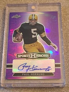 PAUL HORNUNG 2018 Leaf Metal Sports Heroes Autograph #4/10 HOF PACKERS Deceased