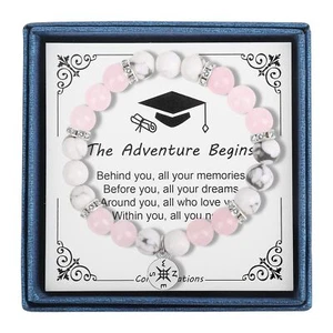 Graduation Bracelet Gifts for Her Him 2024, College High Middle School 5th 6th 8 - Picture 1 of 6