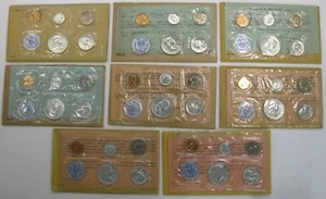 1957 thru 1964 Run of 8 Government Issued Proof Sets with OGP Envelopes - Picture 1 of 4