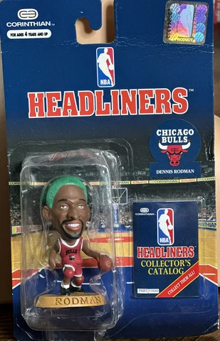 Dennis Rodman Green Hair Headliners Figure NBA 1996 Basketball Cover
