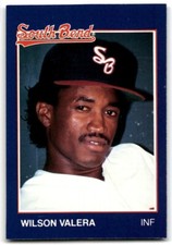 1988 Grand Slam Baseball Card Wilson Valera a South Bend White Sox #11