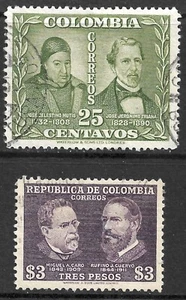 Colombia Scott 555-56 VF Used Issued 1947 - Picture 1 of 2