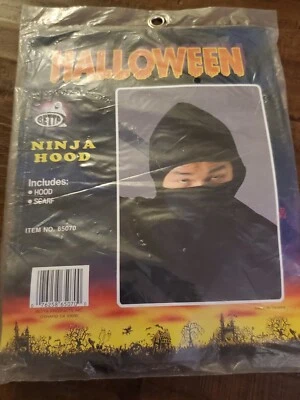 CAPUCHA HALLOWEEN Ninja por BETTA Products Inc Vintage Retro Disfraz Bufanda Disfraz  Foto 1 de 4