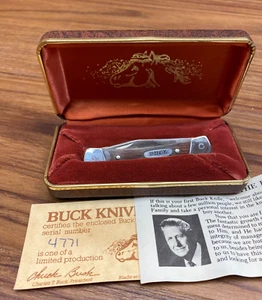 BUCK USA 705 PONY SPECIAL EDITION POCKET KNIFE BOX & PAPERS BLADE ETCH #44771 - Picture 1 of 15