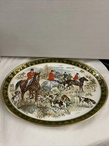 Royal Falconware Made In England Brooks Bros Teller mit roten Mänteln Pferde Hund1818 - Bild 1 von 6