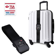 Superior Strength NON-SLIP Luggage Strap Travel Suitcase Belt with TSA Lock, US