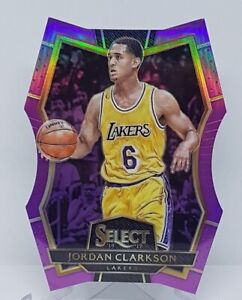 2016-17 Panini Select Purple Prizm Die-Cut Jordan Clarkson LA Lakers 85/99 #165