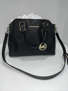 Cartera/bolso de mano Michael Kors bandolera o bolso de mano de cuero negro - Imagen 1 de 24
