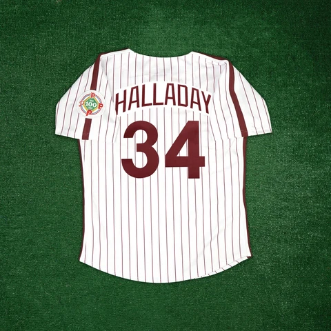 Roy Halladay 1984 Philadelphia Phillies Cooperstown Men's Home White Jersey Cover